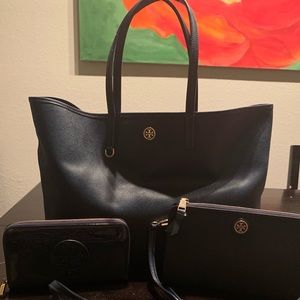 Authentic Tory Burch Tote, crossbody and wallet